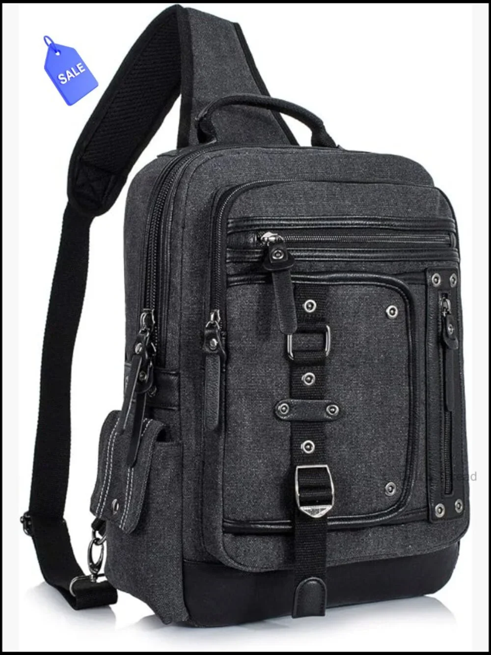 Large Canvas Sling Backpack Fits 15.6